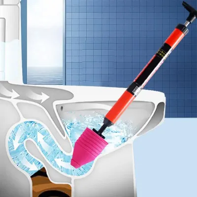 Toilet/Sink Unclogging Device High-Pressure Manual One Shot